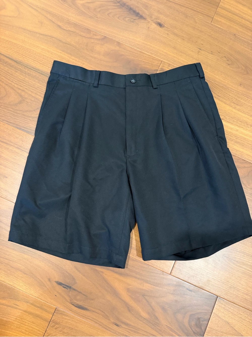 PGA Tour Black Flat-Front Men's Golf Shorts